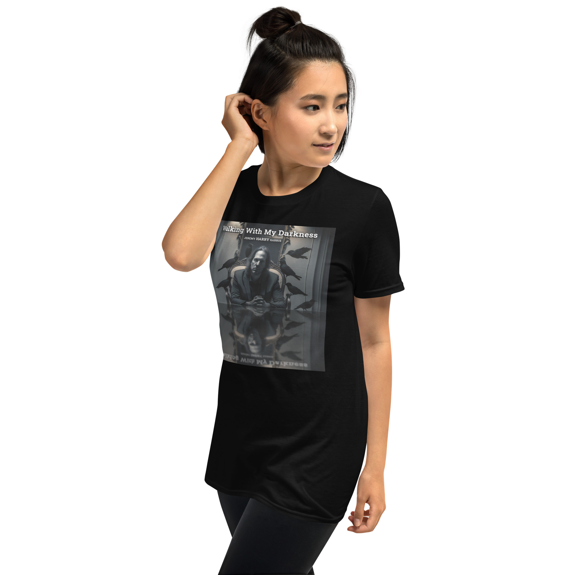 Short-Sleeve Unisex T-Shirt - Walking With My Darkness Artwork Design - Image 3